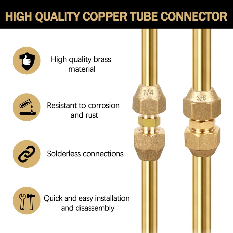 Air Conditioning Pipe Coupling Adapters with Flare Nuts and Connectors