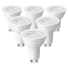 Lepro GU10 LED Bulb Dimmable, 50W Halogen Equivalent Light Bulbs, 5.5W 5000K Daylight White Replacement for Recessed Track Lighting, 40°Spotlight for Kitchen Range Hood Living Room & Bedroom, 6 Pack