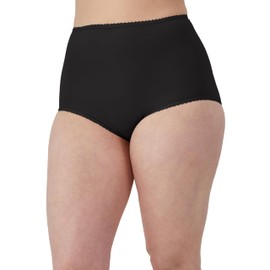 Bali Womens Skimp Skamp Panty, Smoothing Stretch Underwear, Df2633 Briefs, Black, 11 US