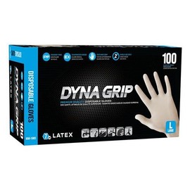 SAS Safety 650-1003 Latex Dyna Grip Powder-Free Disposable Glove, Large (Pack of 1000)