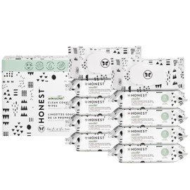 The Honest Company Clean Conscious Multi-Use Wipes | Hypoallergenic + Unscented for Sensitive Skin | Over 99% Water, Compostable, Plant Based, Baby Wipes | Pattern Play, 720 Count