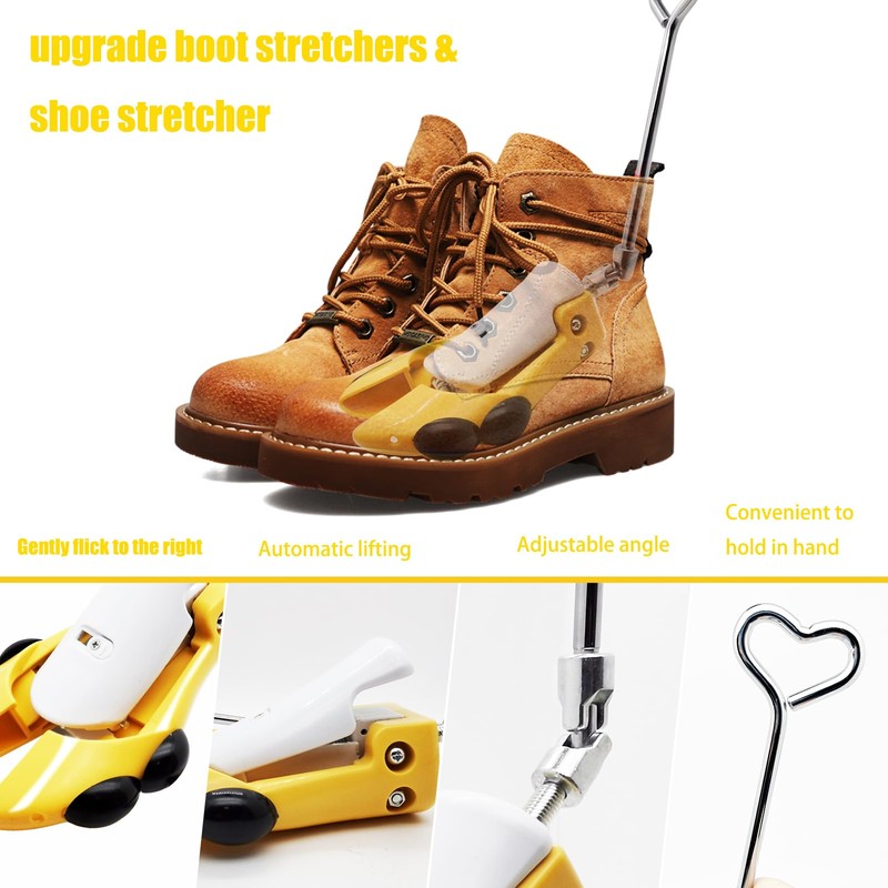 DALUBAE Boot Stretchers for Cowboy Boots, 2 Pack Adjustable Shoe