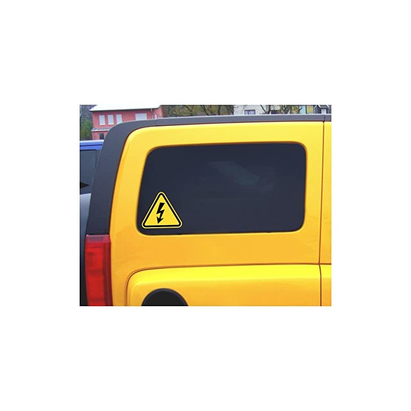 Samunshi® Warning Triangle Flash Sticker Flash Sticker Power Caution 10