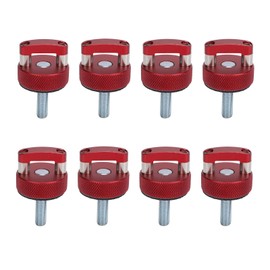 Billet Aluminum Hard Top Quick Removal Fastener Thumb Screw, 8 Pcs M8 1.25 Thread Integrated D Ring for Bronco 2dr 4dr 2021 Onwards (Red)