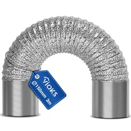 VIOKS Air Hose 150 mm Air Conditioning Hose 3 Metres for 150erR Ducting Systems - Universal Insulated Exhaust Hose Cooker Hood Aluminium Flex Pipe Dryer Hose Mobile Air Conditioner Hose