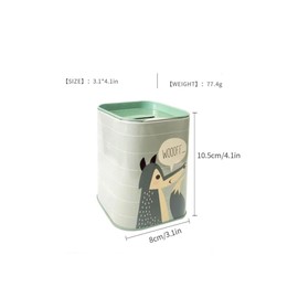 makio Children's MONEY_BANK - Fox Money Box Tin with Lid - Original Saving Bank for Children, Lightweight, Sturdy, Fun Design