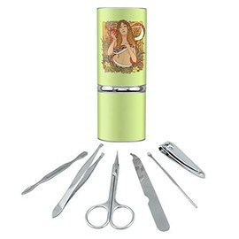 Eve With and Snake In Garden of Eden Stainless Steel Manicure Pedicure Grooming Beauty Care Travel Kit