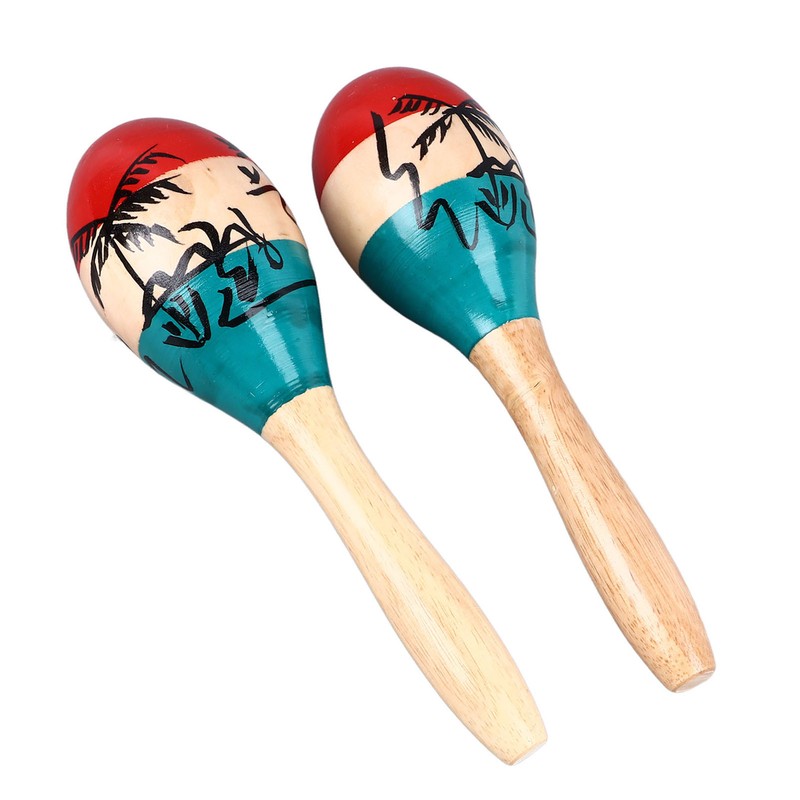 2Pcs Sand Hammer Maraca Shaker Rattle Portable Percussion Instrument Musical