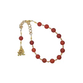 Hestia Prayer Bead Bracelet in Carnelian: Greek Goddess of the Hearth, Home and Family, Household and Community