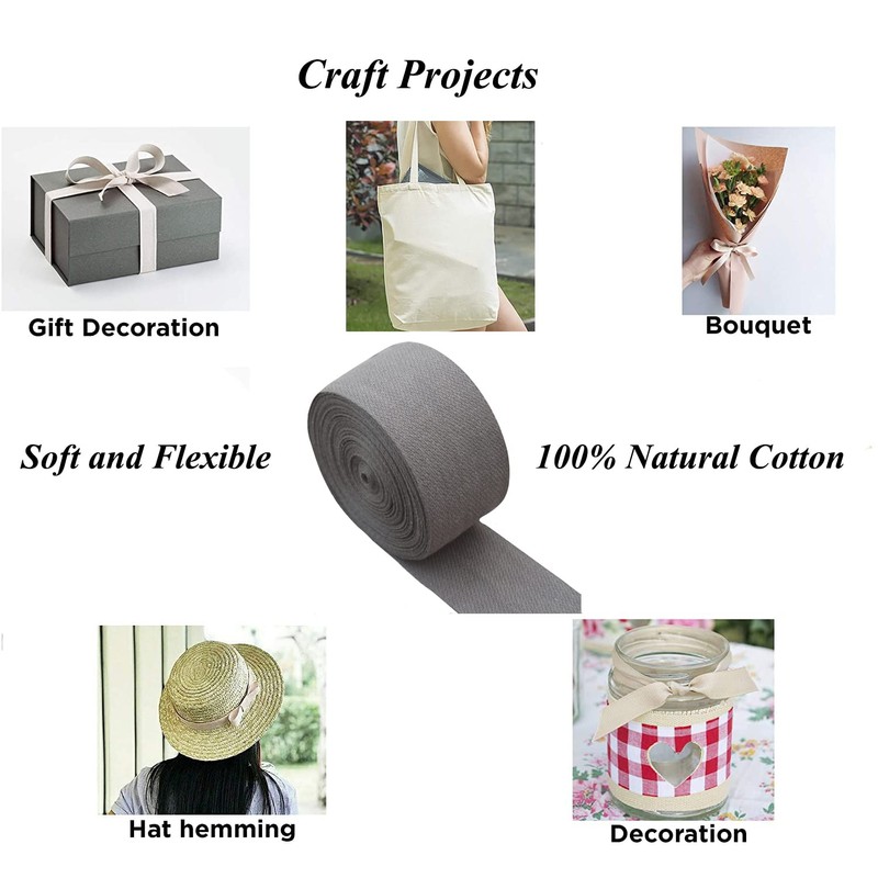 FUNORNAM 2Inch 5Yard Cotton Tufting Carpet Rug Binding Edge Bias