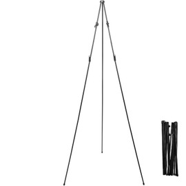 Display Easel Stand for Wedding Sign, Portable Folding Easel Floor Art Easel, Easy to Carry Tripod & Canvas Stand Art Easels for Display Painting Canvas, Wedding Signs, Presentations, Posters (Black)