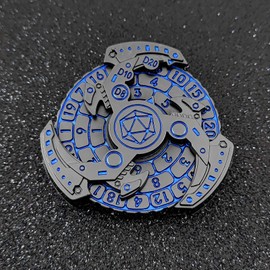 2024 Shadow Roulette Dice Spinner for DND Dice Set, 7-in-1 Dragon Metallic D&D Dice with Gift Case for Dungeons and Dragon Game, RPG Role Playing Table Game Gifts (Blue Silver)