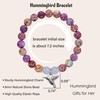 LINY Amethyst Hummingbird Bracelets Unique Hummingbird Gifts for Women with
