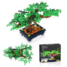 TENHORSES Bonsai Tree Building Set for Adults, Creative Plants Building Kit Botanical Home Decor Icons Cool Birthday Gift for Adults Kids (817Pcs)