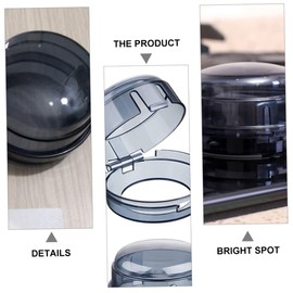 Hohopeti 4pcs Guards Proof Cover Gas View Protector Stove Protection Case Button Toddler Knobs Safety Large Top Children Appliance Cooker Shield Kids Guard for Clear Knob Grey Electric