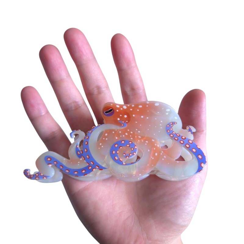 Sea Octopus Hair Clips,Cute Acetate Hair Clip,Funny Octopus Claw Clips