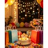 qiqee 100Pcs Paper Gift Bags with Handles - 10.6"x8.3"x4.3" Medium