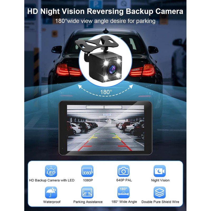 Apple Carplay Screen for Car, 7" HD Portable Car Stereo