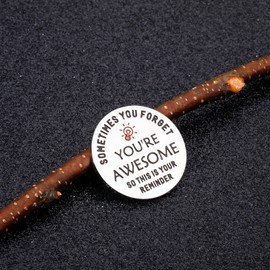 Inspirational Gifts for Daughter Son Teenager Boys Girls You Are Awesome Long Distance Relationship Pocket Hug Token Gift for Women Men Teacher Appreciation Double Sided Coin for Coworker Boss Friend, Small, Stainless Steel