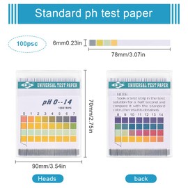 GNALIA pH Test Strips Pack of 100, Lackmus Test Paper, Measuring Range 0-14, Indicator Universal Paper, Acid Test for Aquariums, Drinks, Water Acid Bases Test Strips