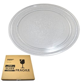 HQRP 9-5/8 inch Glass Turntable Tray compatible with GE WB49X10134 JES735BJ01 JES735BJ02 JES735WJ01 JES735WJ02 JES738WJ01 JES738WJ02 JES739WJ01 JES0736SM1SS Microwave Oven Cooking Plate 245mm