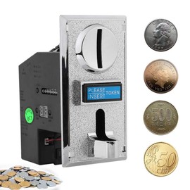 Akozon Coin Checker 6 Types Coin Selector Acceptor Validator Multi-Coin Slot Coins Money Player Coin Collector for Vending Machines Arcade Game, Coin Phone, Coin Washing Machines and Coin Toy Cars