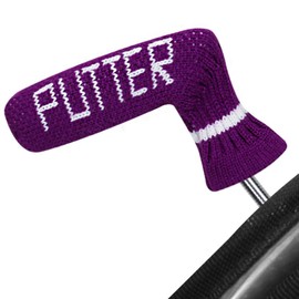 Purple Golf Blade Putter Cover,1 Piece in Pack, Double Layers knit, Fits Blade Putters Cute and Soft Acrylic Fabric