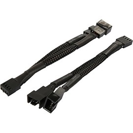 Rosewill Case Fan Splitter Cable, PWM Cable Splitter Duplicator, Case Fan Power Duplicator Converter, Dual Case Fan Power Adapter, Case Fan Y Cable [2-Pack]