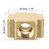 sourcing map Brass Cross Pipe Fitting 1/4 PT Female Thread