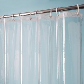 EurCross Clear Shower Curtain Liner 72 x 80inches Long with 5 Magnets, Heavy Duty Weighted Thick PEVA Shower Liner, Transparent Plastic Shower Curtain for Bathroom with 12 Metal Grommets