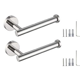 VergilSon Toilettenpapierhalter zur Wandmontage, wasserdicht, rostfrei, SUS 304 Edelstahl, Taschentuchspender für Badezimmer, Küche, Aufbewahrung (Chrom, 2 Stück)