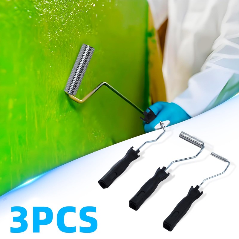 Pack of 3 Fibreglass Roller Kit, Fibreglass Roller Tool Kit,