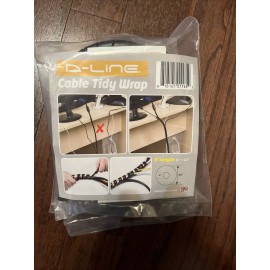 D-Line Cable Spiral Wrap Black 8' Length 3/8" - 1 1/2"