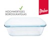 Steuber Cloc 620ml Rectangular Glass Food Storage Container 400°C