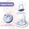 6 Packs Sippy Spout Nipples Compatible with Lansinoh Bottles, Soft