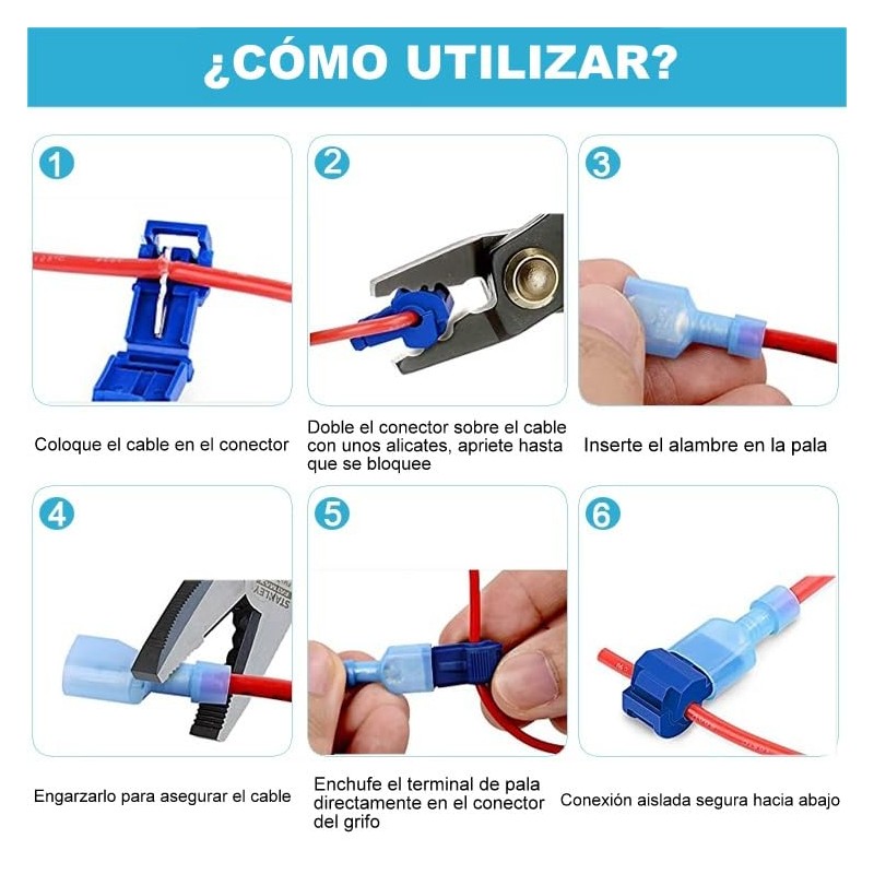Conectores para Cable de Empalme Rápido Impermeable, Terminales de Cable