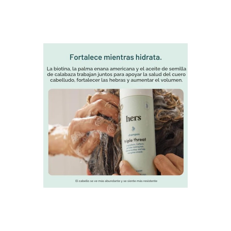 himshers HERS- Set de champú y acondicionador Triple Threat para