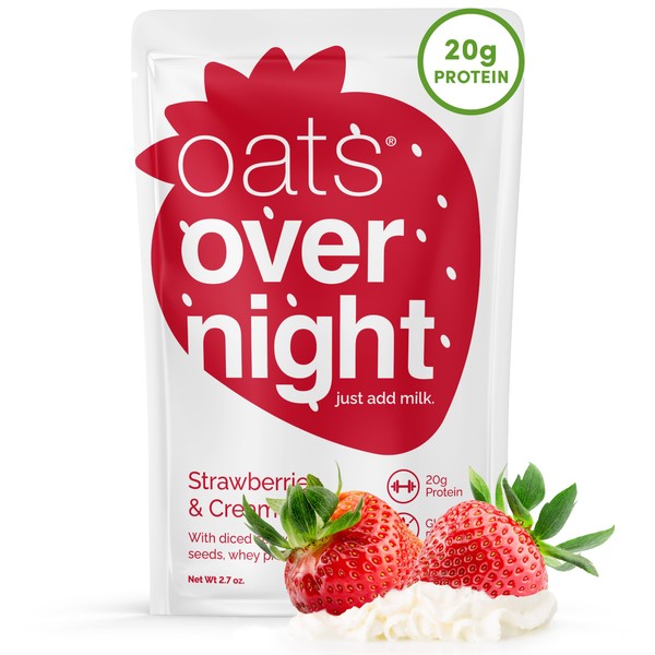 Oats Overnight - Strawberries & Cream - 20g Protein, High