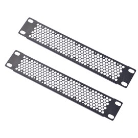 GeeekPi Vented 10 inch 1U Blank Panel Metal Rack Mount for DeskPi RackMate T1/T0/T2 and 10 inch Server Rack Gold Network Cabinet (2PCS)