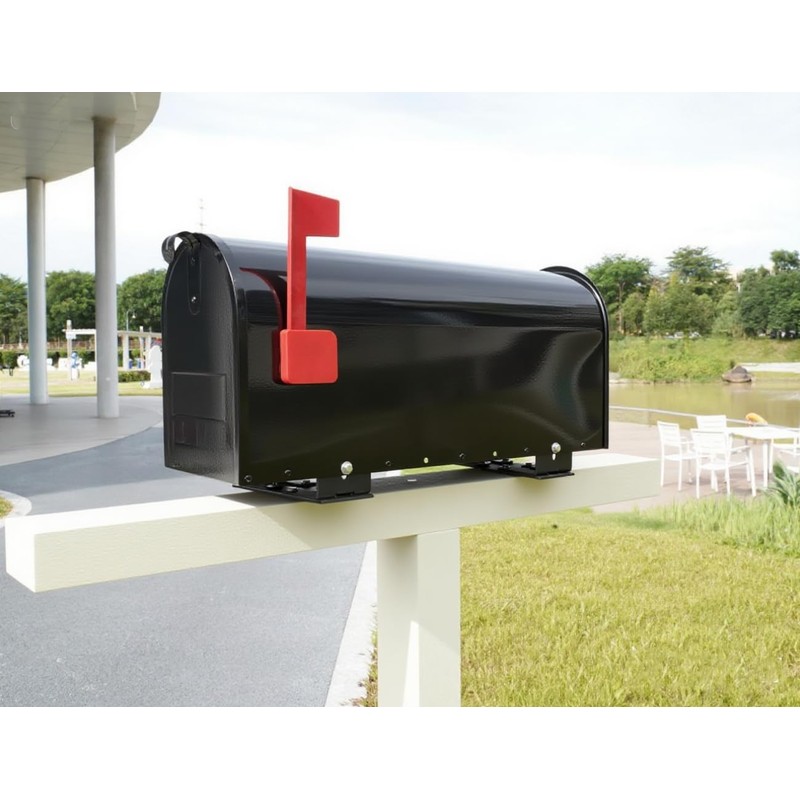 HzCHSyanna Adjustable Mailbox Mounting Bracket,Carbon Steel,Adjustable Design(Only Applicable to mailboxes