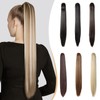 Benehair Ponytail Hairpiece, 66 cm Braid Extension with Clip, Straight,