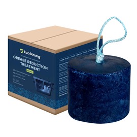 Eco Strong Commercial Grease Trap Treatment | Interceptor Grease Cleaner | Drop In Microbial Block Continually Digests Fats & Eliminate Odors (5 lbs)