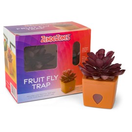 ZendoZones Succulent Fruit Fly Trap – Mellow Molly Design with Terracotta Base – Eco-Friendly Indoor Fruit Fly Control – Easy-to-Use Decorative Trap