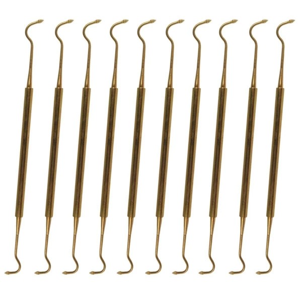 Captain O-Ring (10 Pack) Brass O-Ring Pick Tool (No Scratch)