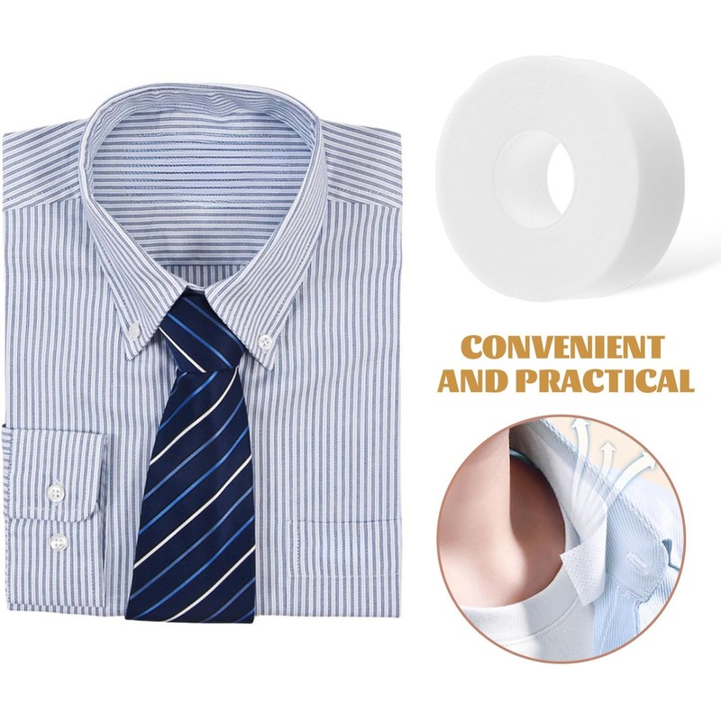 Protector de Aplicar Blanco Cuello Autoadhesivo para Camisa Cómodo Fácil