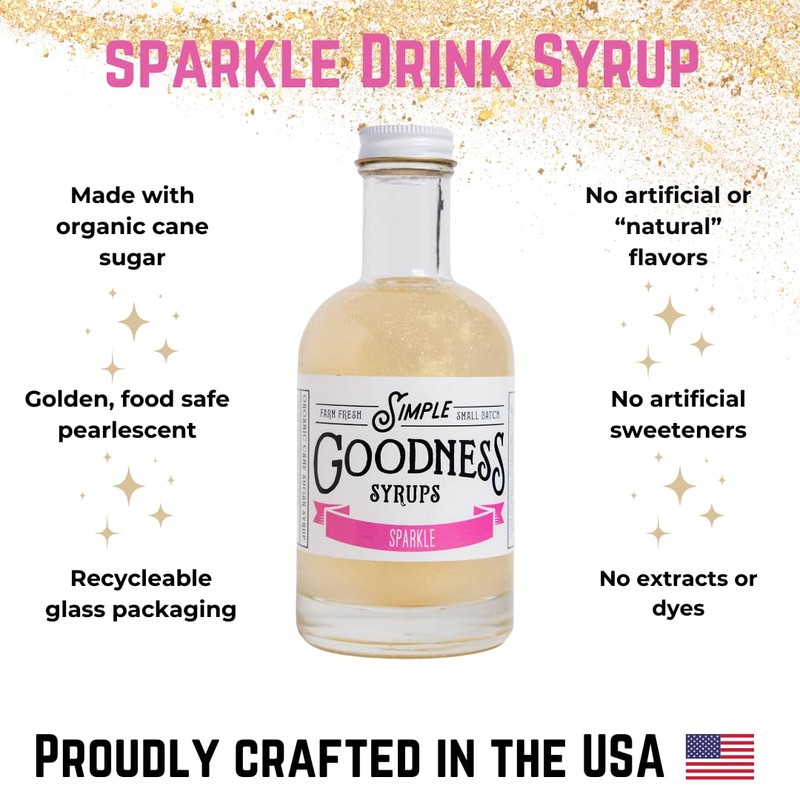 Simple Goodness Sisters Simple Syrup, Organic Cane Sugar, Syrup for