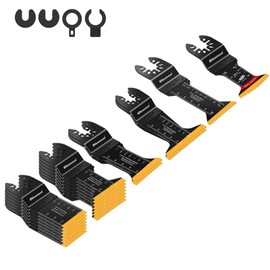 Bionso 20PCS Titanium Oscillating Tool Blade Cuts Metal and Wood, Sharp and Durable Multitool Blades, Multi Tool Blades Kits