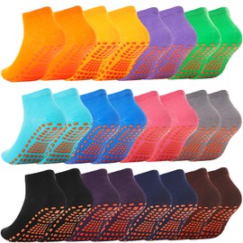 WANZHIHUI Pilates Grip Socks for Women Men Cute Non Slip Grippy Socks Woman for Yoga Barre Trampoline Hospital