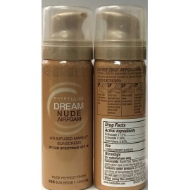 Maybelline Lot of 6 Maybelline New York Dream Nude Airfoam Foundation, SUN BEIGE 1.6 Ounce