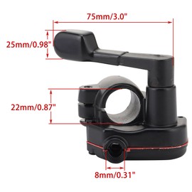 WOOSTAR 7/8" 22mm Thumb Throttle Control Lever with Rubber Sleeve Replacement for 110cc 125cc 150cc 200cc 250cc Taotao ATV 4 Wheeler Quad Dirt Pit Bike